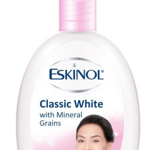 eskinol facial cleanser classic white with mineral grains 225ml