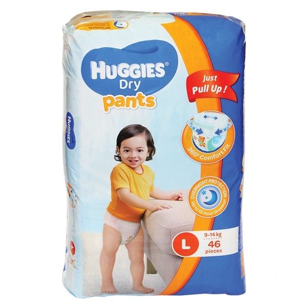 huggies dry pants large 46's