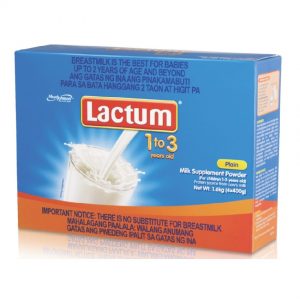 lactum 1-3 yrs. old plain milk supplement 1.6kg