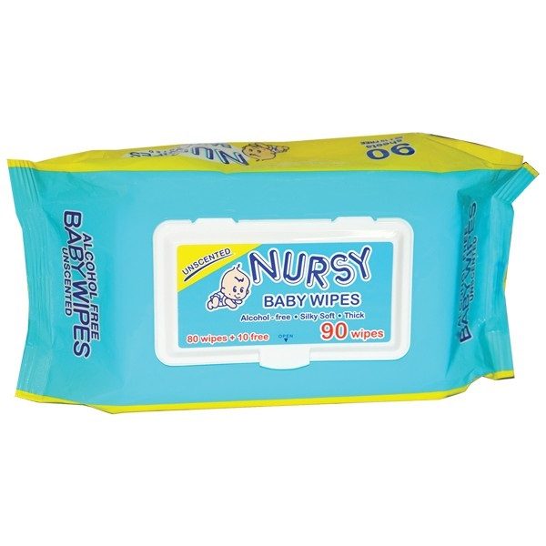 nursy unscented baby wipes 90's