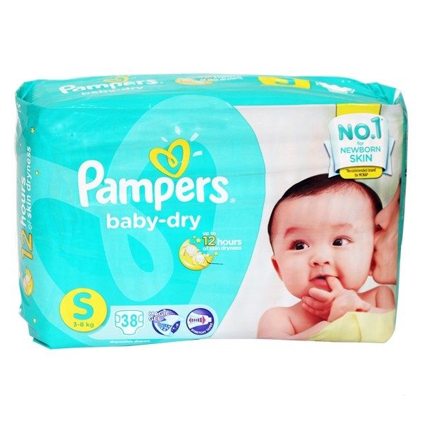 pampers baby dry small 38's