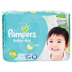 pampers baby dry xxl 34's