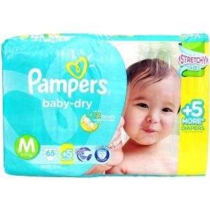 pampers baby dry medium 65+5's