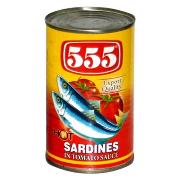 555 sardines in tomato sauce chili 425g
