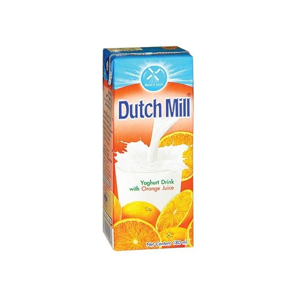 dutchmill yogurt drink with orange juice 180ml