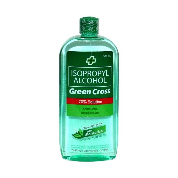 green cross 70% isopropyl alcohol 500mml