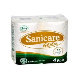 sanicare bathroom tissue 3ply 4's