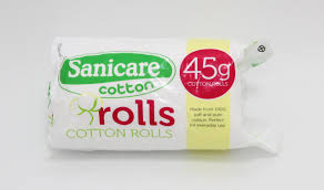 sanicare cotton rolls